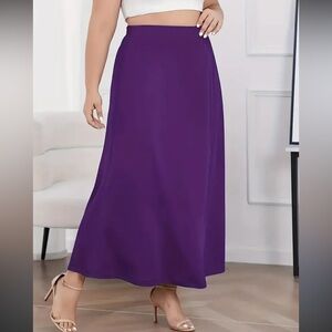 NWT City Chic Purple A-Line Skirt XL-22
